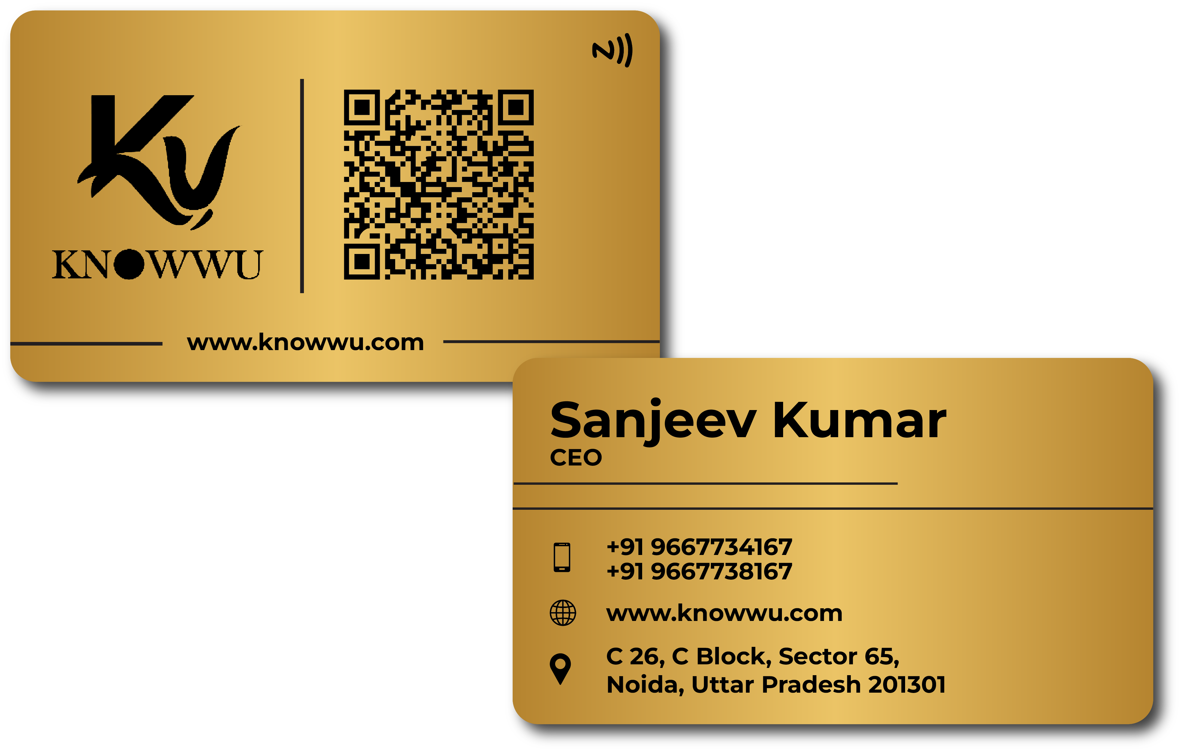 Gole Metal NFC Business Cards